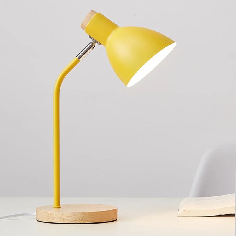 Lampe De Bureau En Bois Massif Élégant