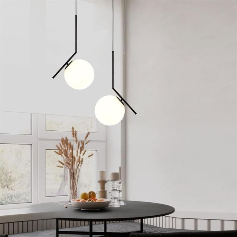 Suspension Minimaliste Charme Du Verre Galvanisé