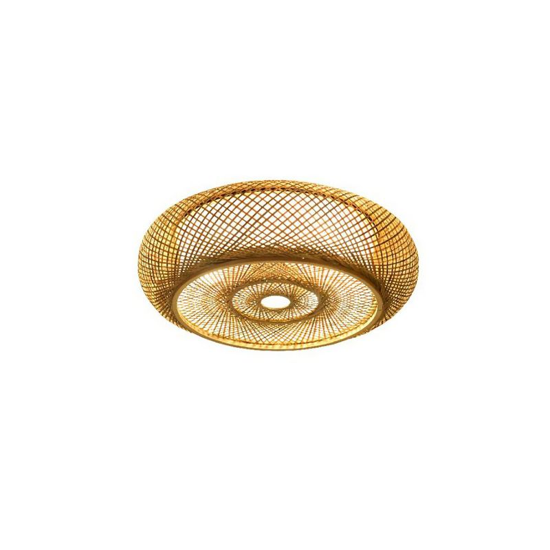 Lampe Design Raffinée En Rotin Sculpté