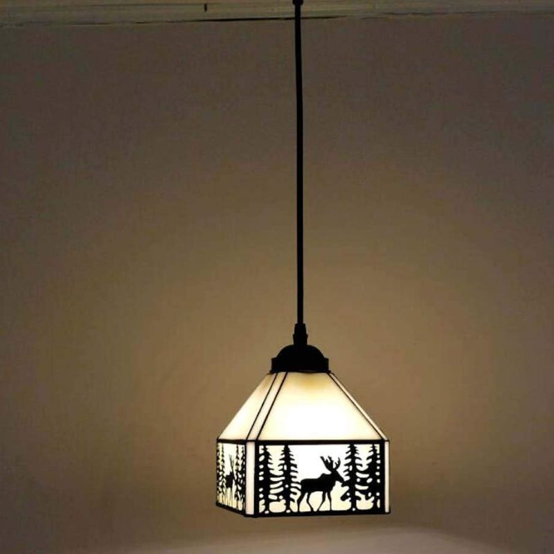 Lampe Tiffany Motif Cerf Artistique