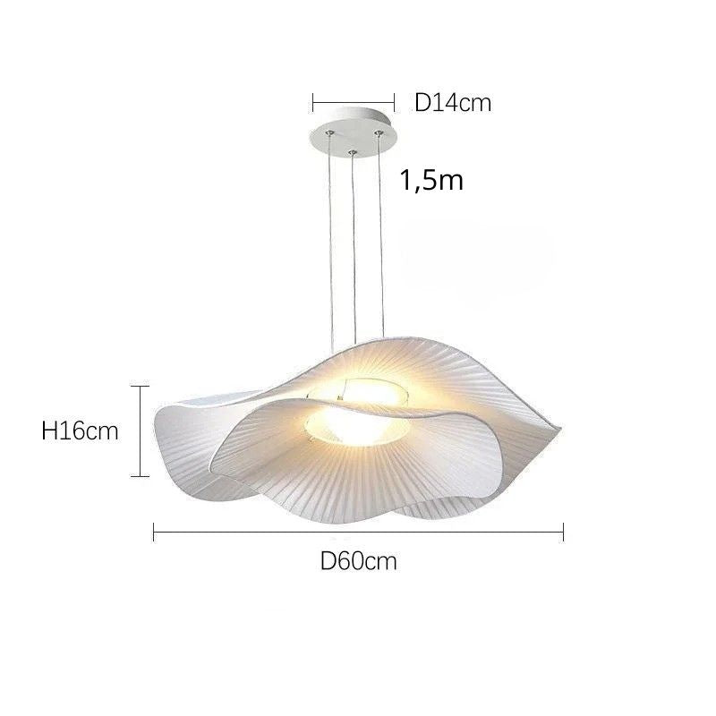 Suspension Minimaliste Élégance Tissu Blanc