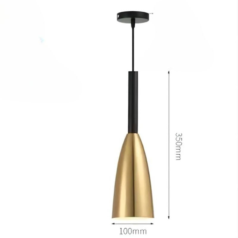 Suspension Industrielle Look Contemporain Doré