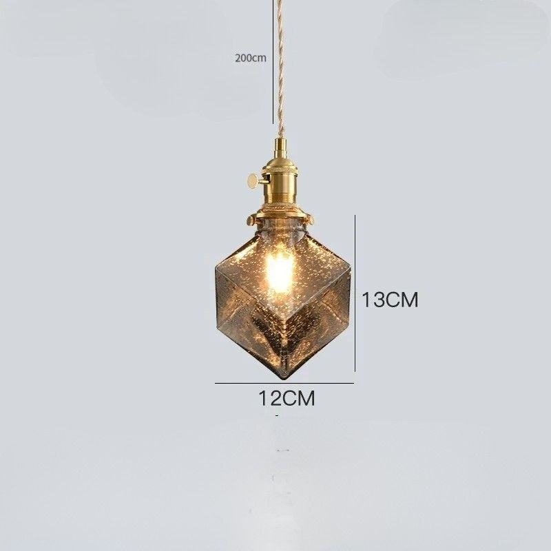Suspension Vintage Chic En Verre Transparent
