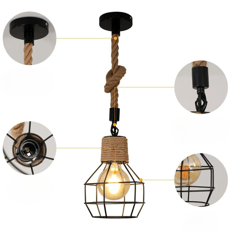 Suspension Industrielle Rustique Et Tendance