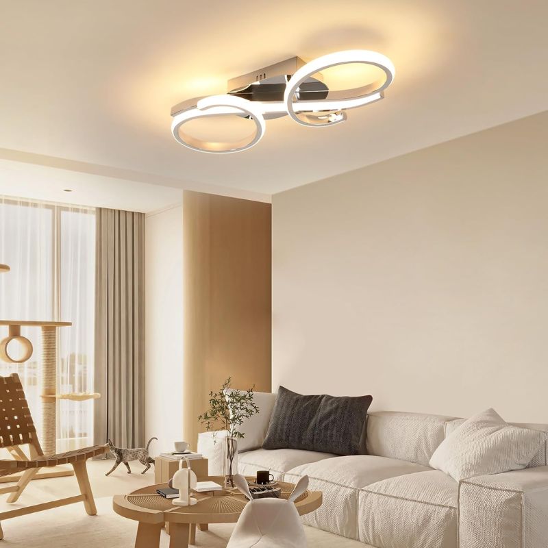 Lampe Design Géométrique Murale Argentée