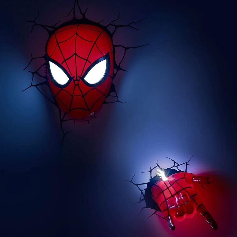 Applique Murale Enfant Spiderman Veilleuse 3D