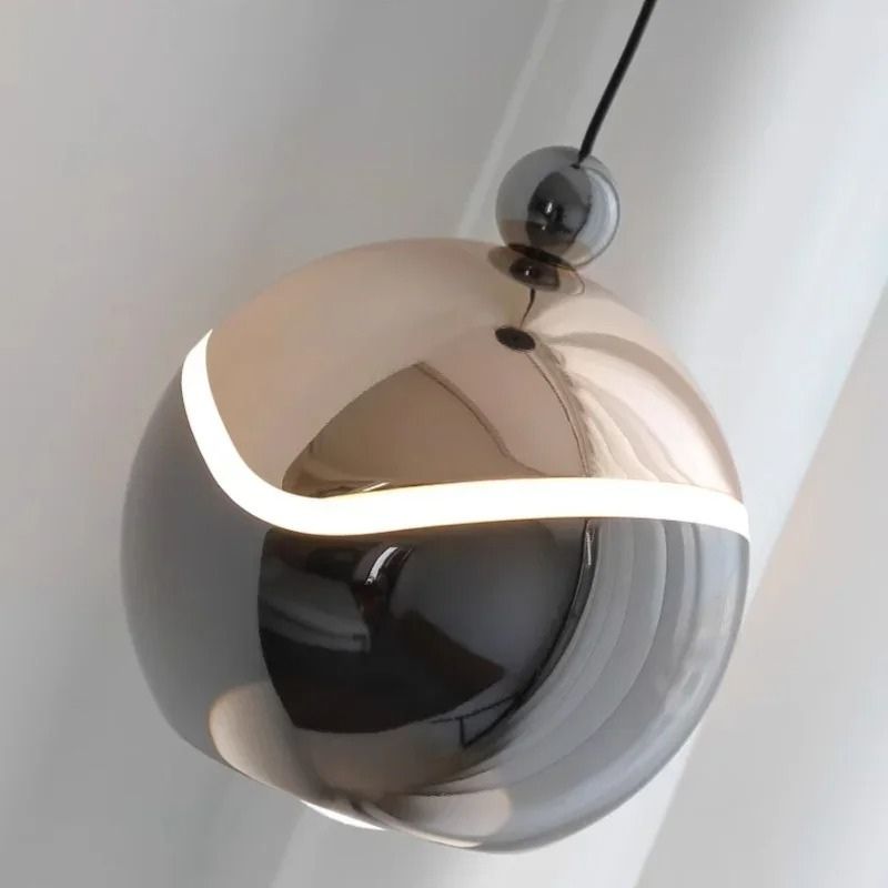 Suspension Industrielle Ronde Fine Et Stylée