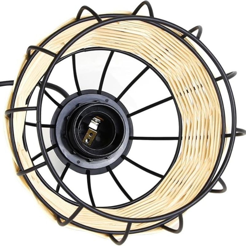 Suspension Industrielle Design Cage Rétro Élégant
