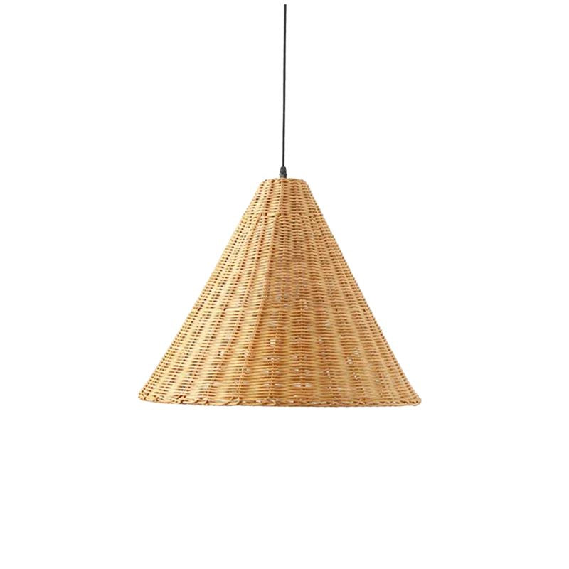 Suspension Vintage Charme Bohème Chic,chapeau de paille, lampe décorative, restaurant, cuisine, bar, salon de thé