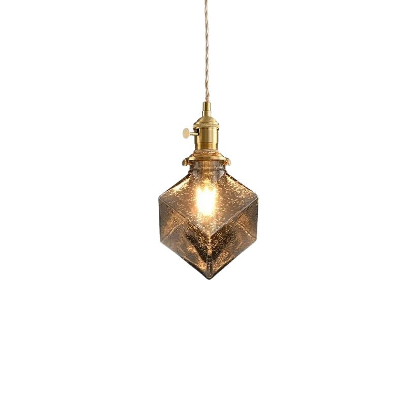 Suspension Vintage Chic En Verre Transparent, Loft Bar, suspendu plafonnier pour cuisine, salle à manger, chambre