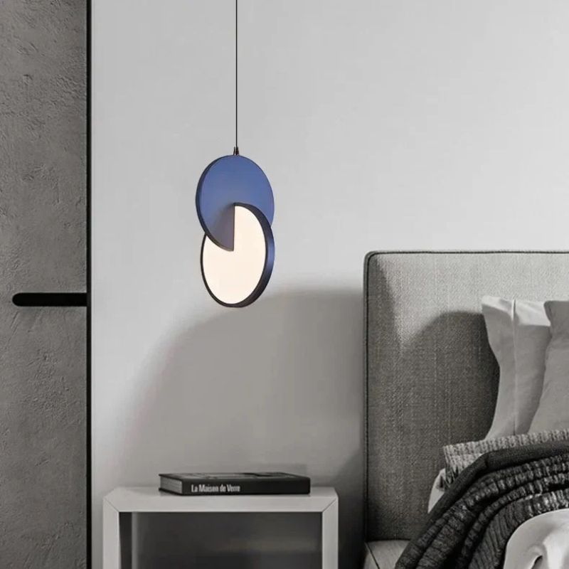 Suspension Moderne LED Éclipse Bleu