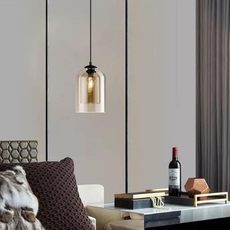 Suspension Escalier Luminaire Vintage En Verre