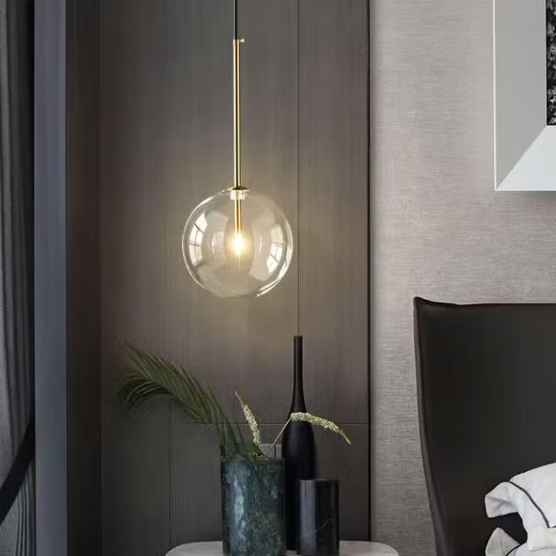 Suspension Moderne en Forme de Boule Transparente