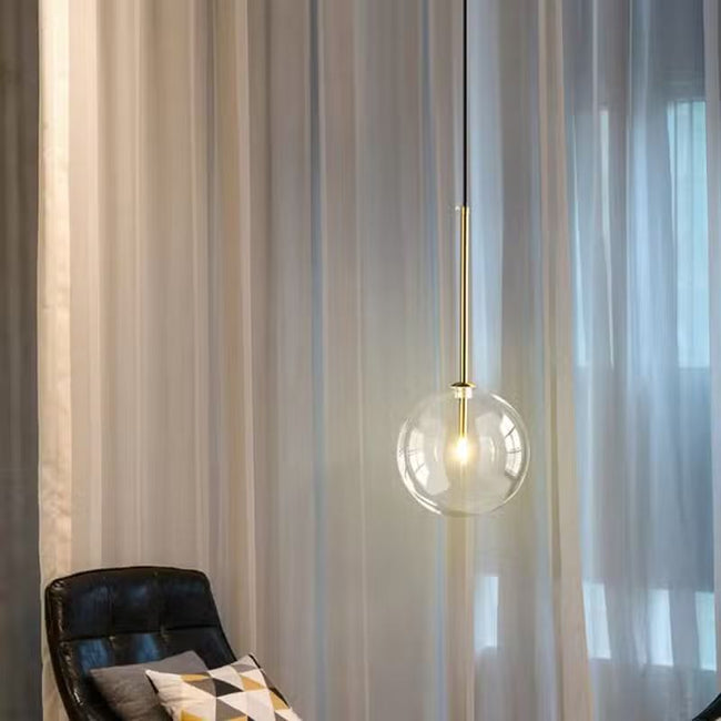 Suspension Moderne en Forme de Boule Transparente