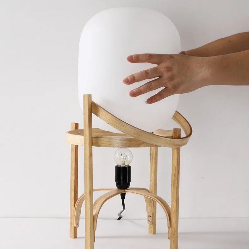 Lampe Japonaise Sur Pied Style Zen Contemporain