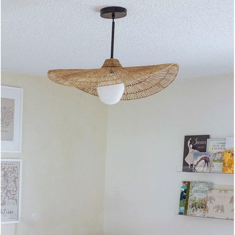 Suspension Escalier Luminaire En Rotin