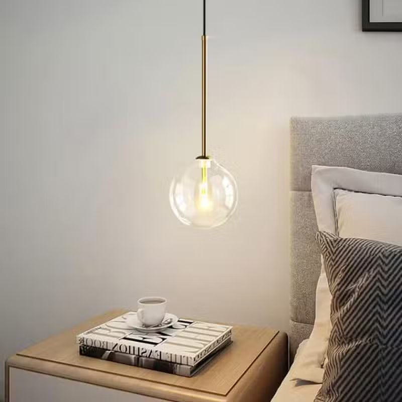 Suspension Moderne en Forme de Boule Transparente