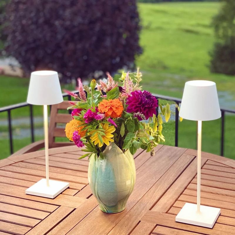 Lampe De Bureau Portable Tactile En Aluminium