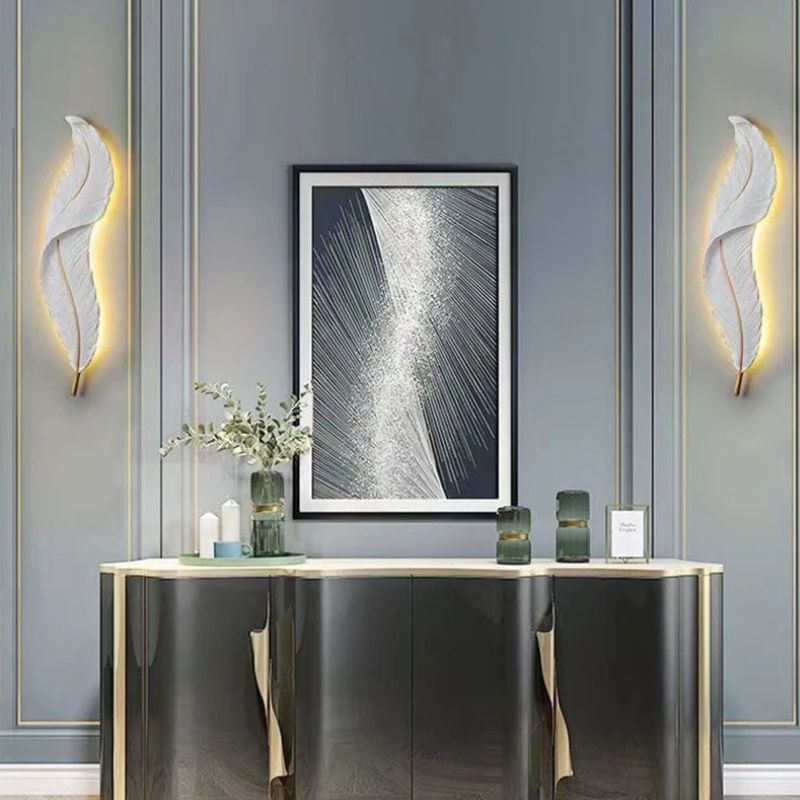 Applique Murale Salon Plume LED Moderne