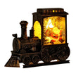 Veilleuse De Noël En Forme De Train Vintage Avec Père Noël Et Rennes