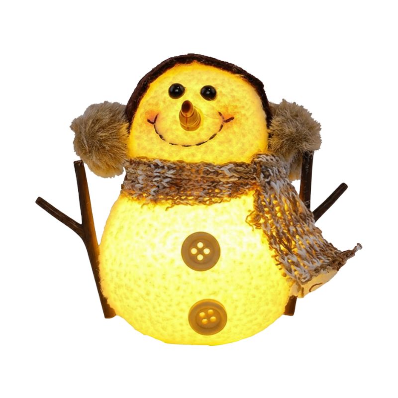 Décoration De Noël Bonhomme De Neige Lumineux Avec Écharpe
