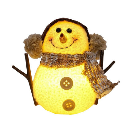 Décoration De Noël Bonhomme De Neige Lumineux Avec Écharpe