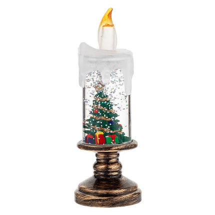 Lampe De Table Bougie De Noël Avec Sapin Lumineux