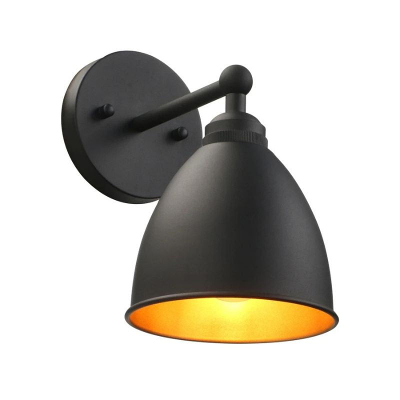 Applique Murale Industrielle Noir Mat Style Rustique