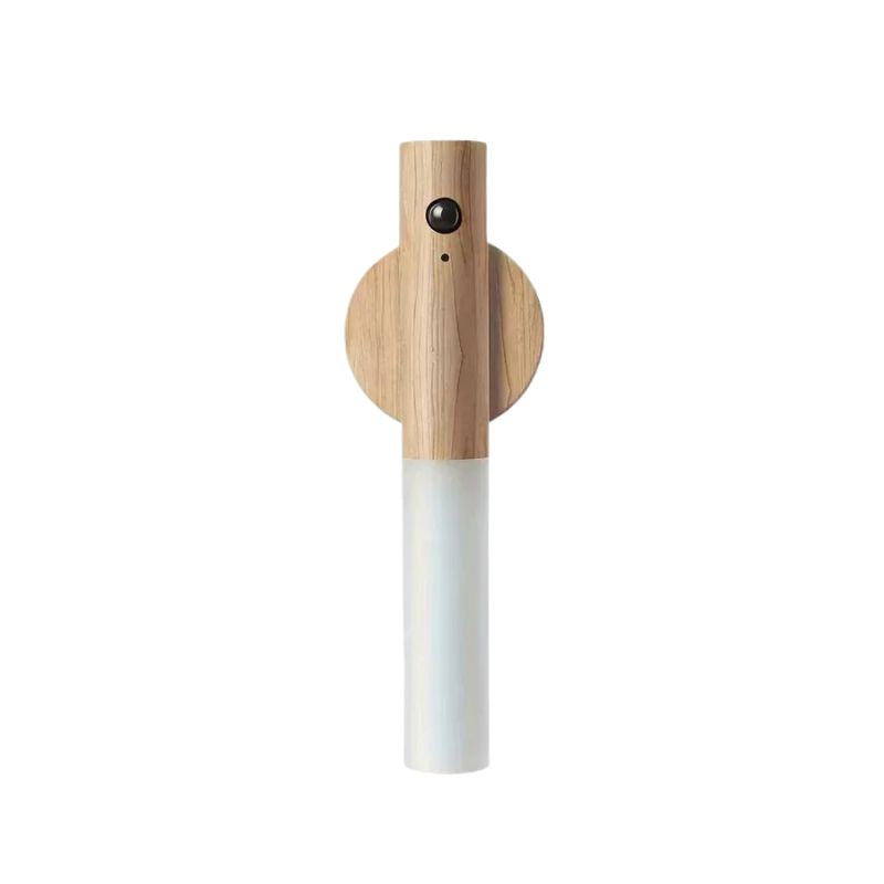 Applique Murale Moderne LED En Bois Avec Détecteur De Mouvement
