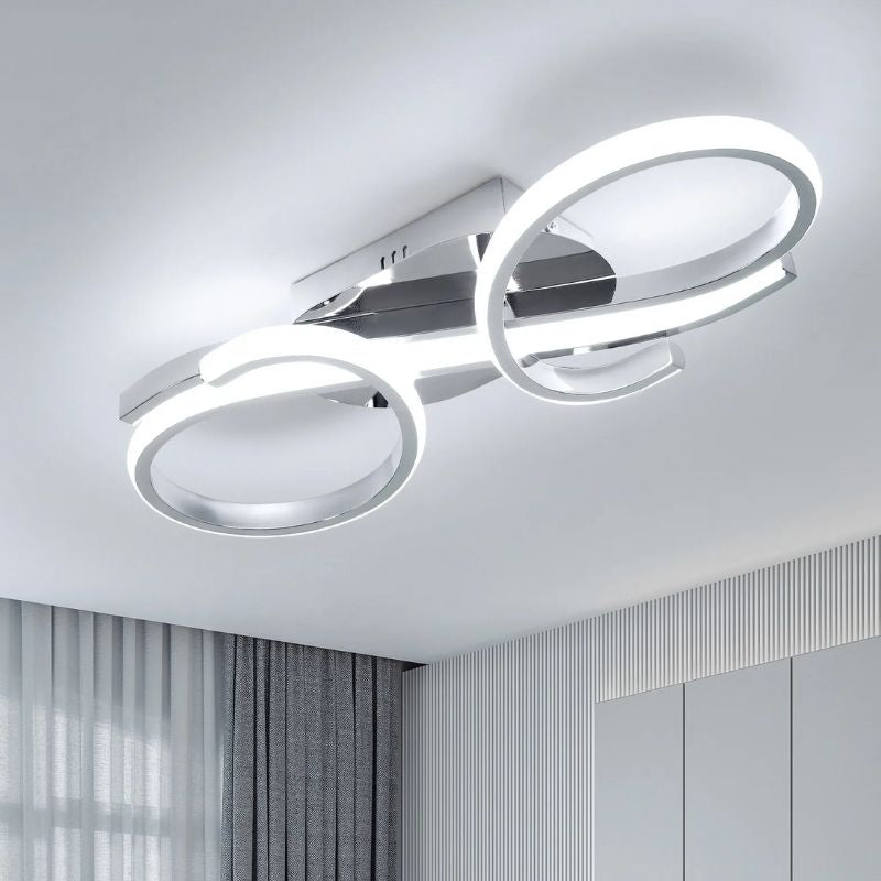 Lampe Design Géométrique Murale Argentée