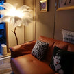 Lampadaire Moderne Avec Plume Blanche