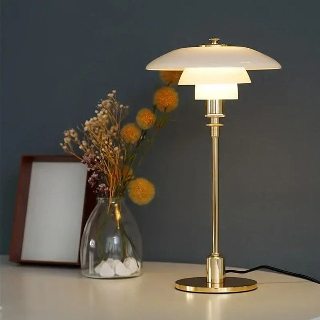 Lampe Design Luminance Raffinée En Verre Sablé