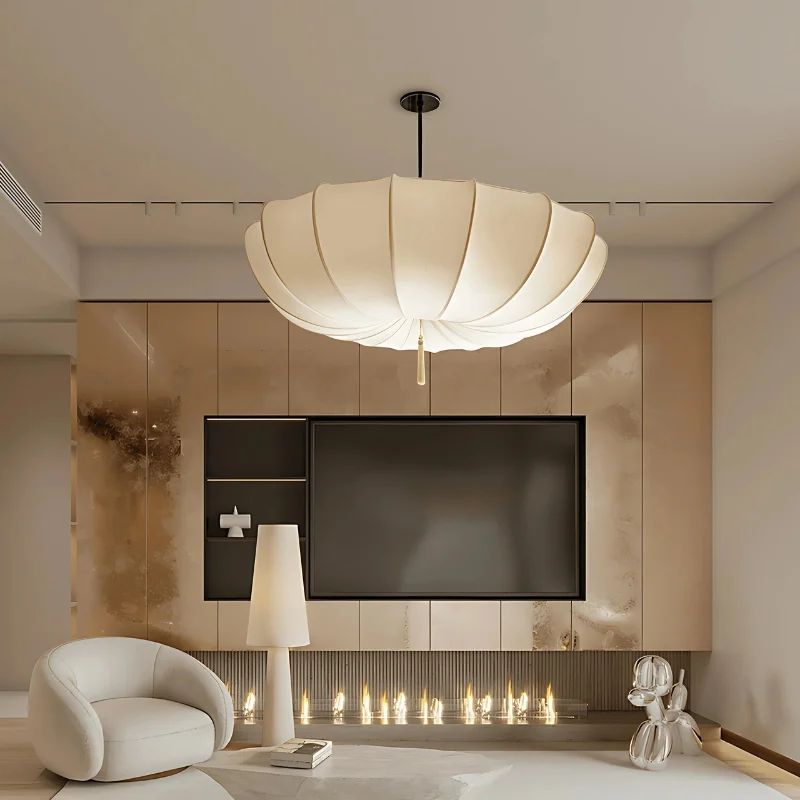 Suspension Design Japonais en Tissu