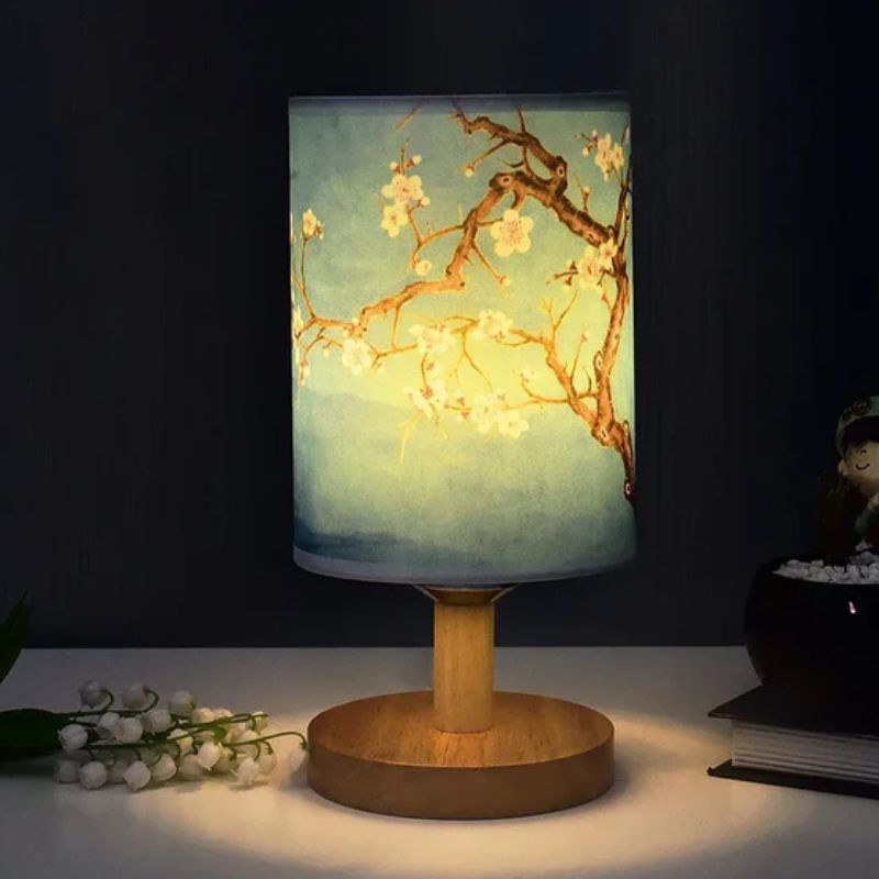 Lampe Japonaise Avec Veilleuse LED Intégrée