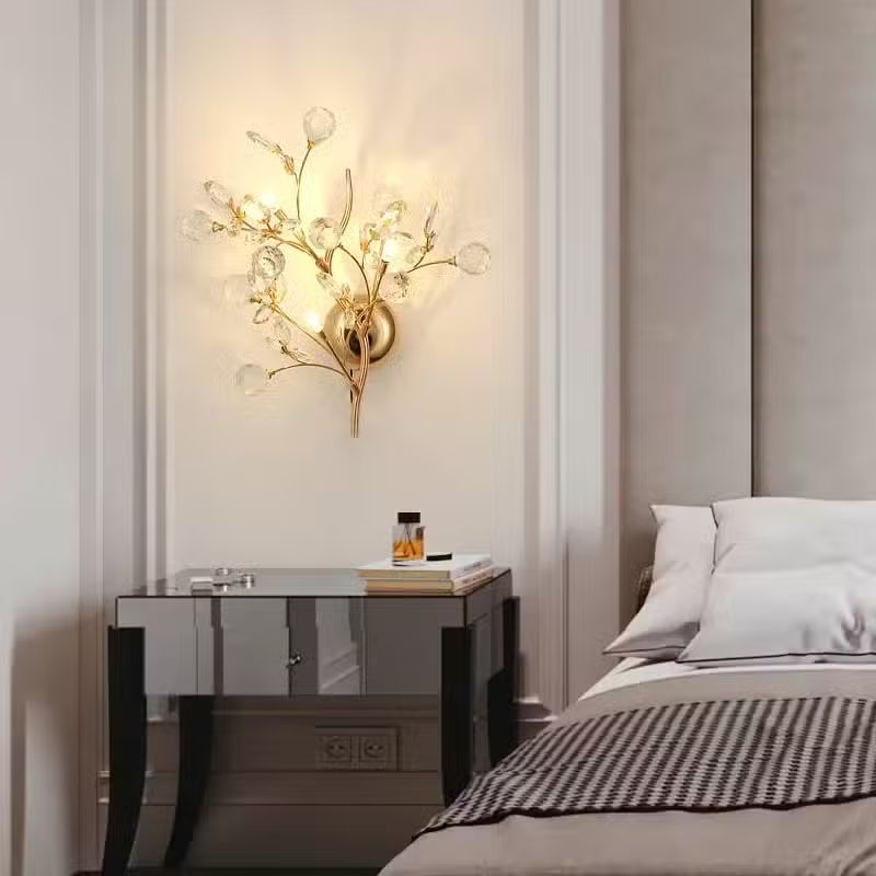Applique Murale Chambre Éclat Fleur Cristal