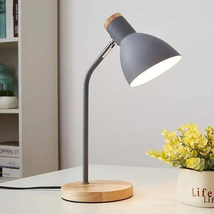 Lampe De Bureau En Bois Massif Élégant