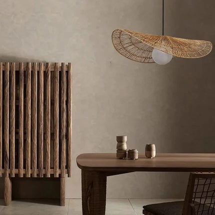 Suspension Escalier Luminaire En Rotin