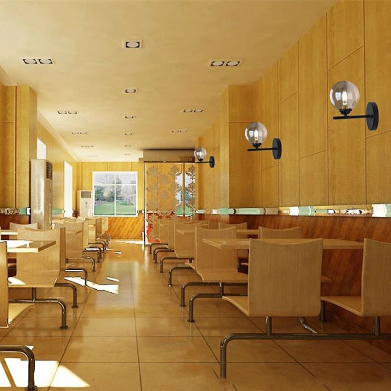 Applique Murale Salle à Manger Sphère En Verre Raffinée