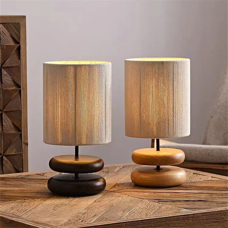 Lampe Japonaise Élégante En Bois Massif