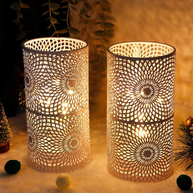 Lampe De Table LED Design Scandinave En Métal Décoré
