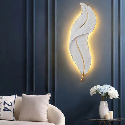 Applique Murale Salon Plume LED Moderne