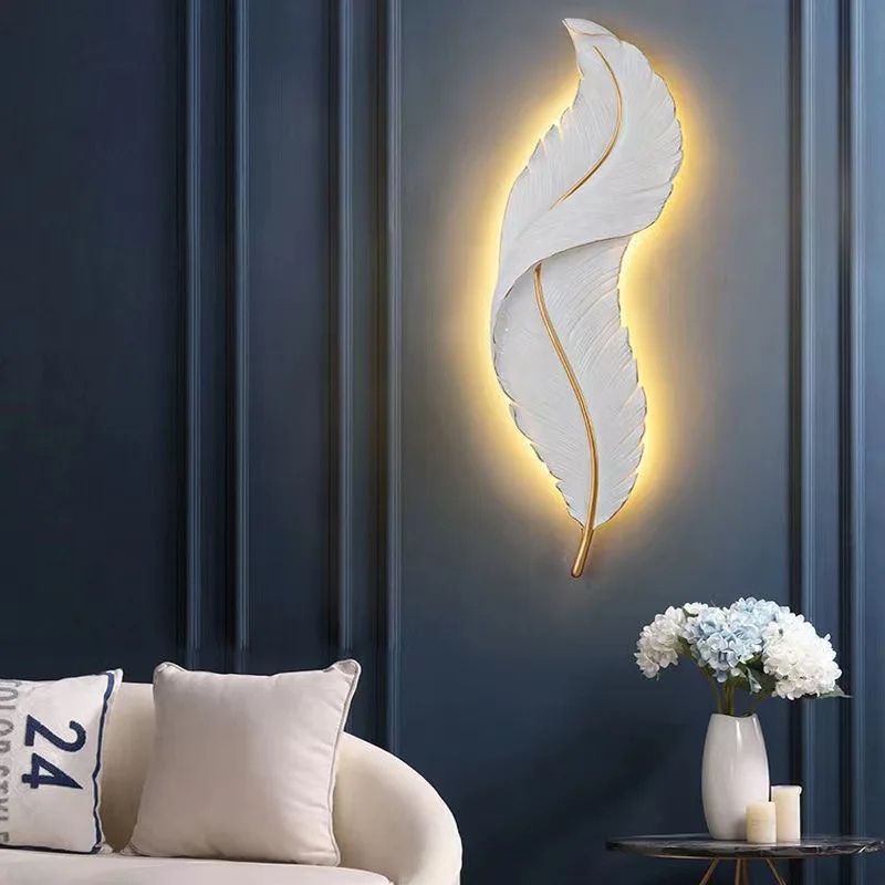 Applique Murale Salon Plume LED Moderne