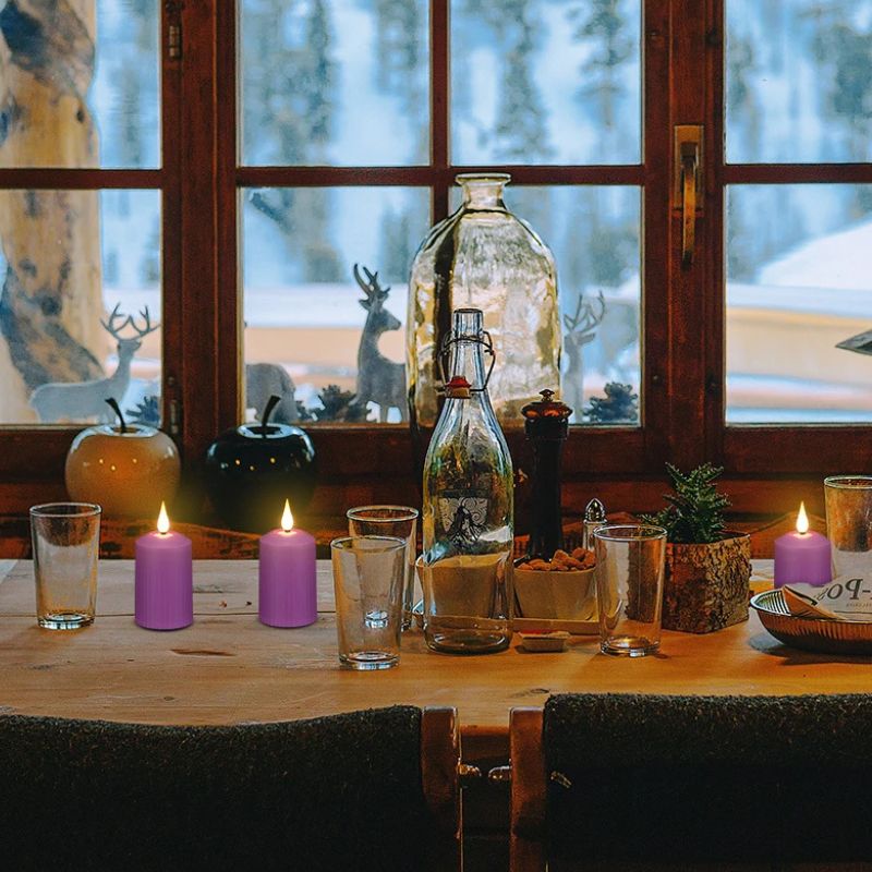 Bougie LED Sans Flamme Lot De 4 Avec Télécommande