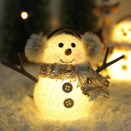 Décoration De Noël Bonhomme De Neige Lumineux Avec Écharpe
