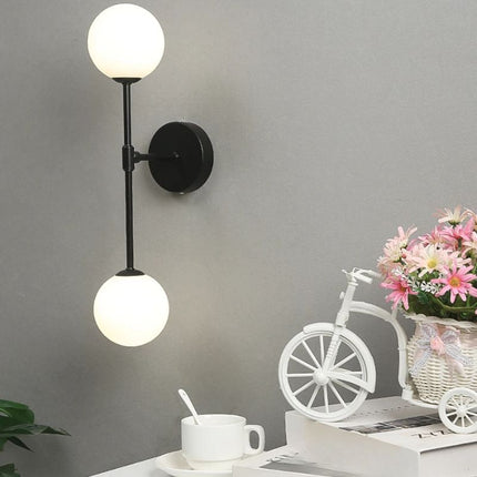 Applique Murale Escalier Ronde en Verre Laiteux