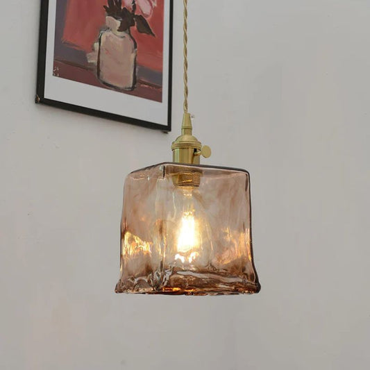 Suspension Vintage En Verre Design Nordique Élégant