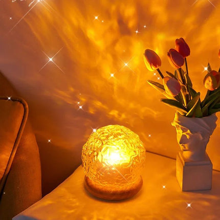 Veilleuse Cristal avec Effet Ondulation D’Eau