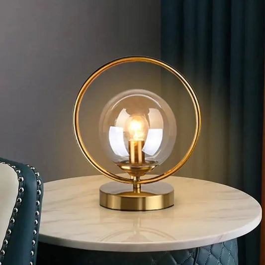 Lampe De Table Sphère En Verre Élégante