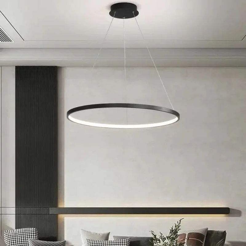 Suspension Chambre Anneau LED Élégante