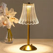 Lampe De Table Cristal Avec Pied Doré Chic